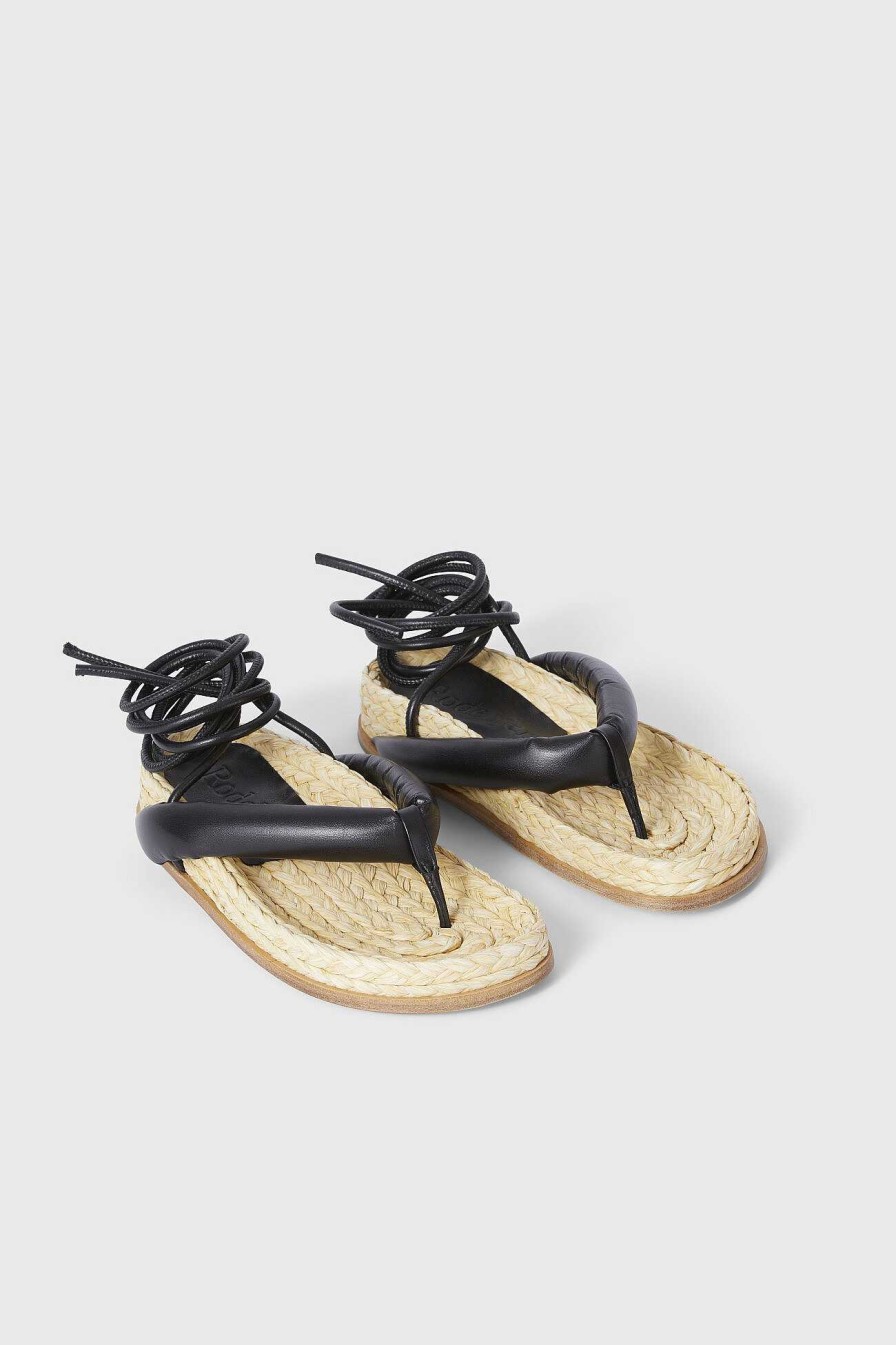 Hot Santorino Straw Sandals Rodebjer New Arrivals